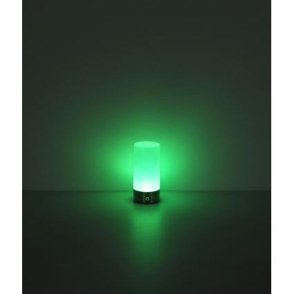 Globo - Світлодіодна RGBW регульована сенсорна зовнішня настільна лампа LED/1,8W/5V 1500 mAh чорна