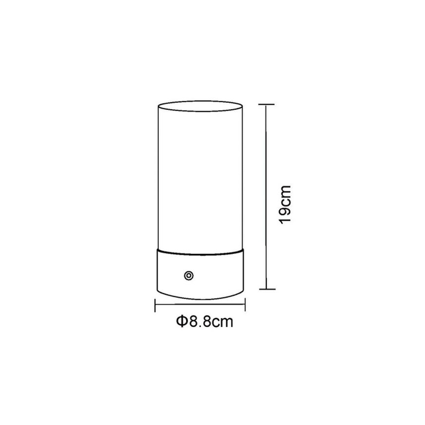 Globo - Світлодіодна RGBW регульована сенсорна зовнішня настільна лампа LED/1,8W/5V 1500 mAh чорна