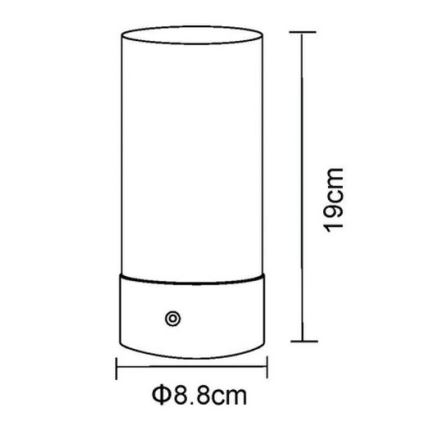 Globo - LED RGBW Сенсорна вулична настільна лампа з регулюванням яскравості LED/1,8W/5V 1500 mAh чорний