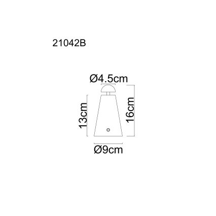 Globo - сенсорна настільна світлодіодна лампа з регульованою яскравістю, перезаряджувана, LED/1,2W/5V 1200 mAh