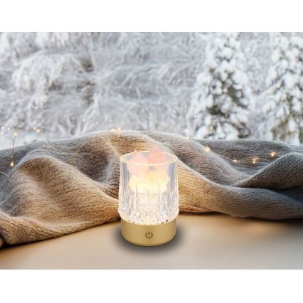 Globo - Светодиодная сенсорная настольная лампа с диммером LED/1W/5V 3000K 1200 mAh золотистая