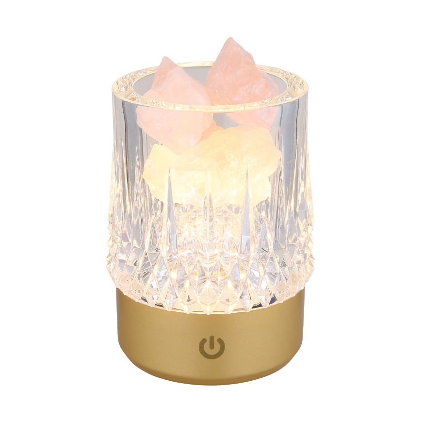 Globo - Светодиодная сенсорная настольная лампа с диммером LED/1W/5V 3000K 1200 mAh золотистая