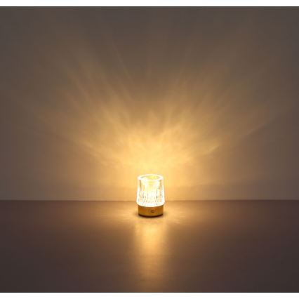 Globo - Сенсорна настільна LED лампа з регулюванням яскравості LED/1W/5V 3000K 1200 mAh золотий