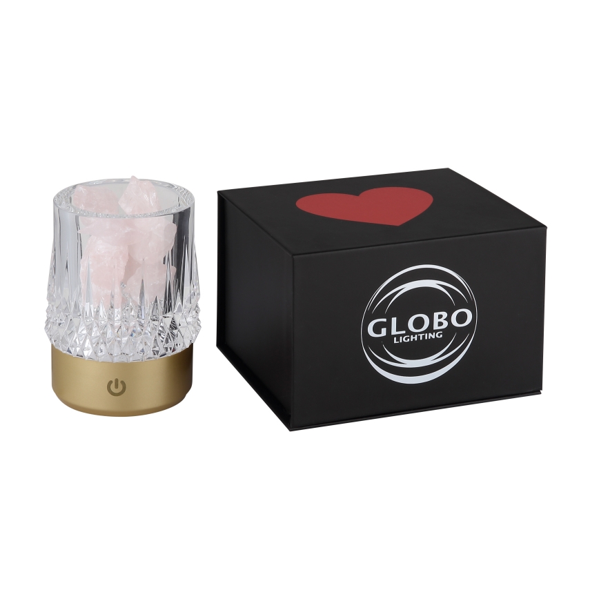 Globo - Светодиодная сенсорная настольная лампа с регулированием яркости LED/1W/5V 3000K 1200 mAh золотистый