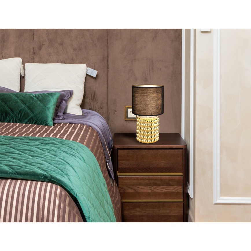 Globo - Настільна лампа 1xE14/40W/230V чорний/золотий