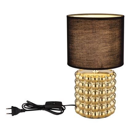 Globo - Настольная лампа 1xE14/40W/230V черный/золотистый