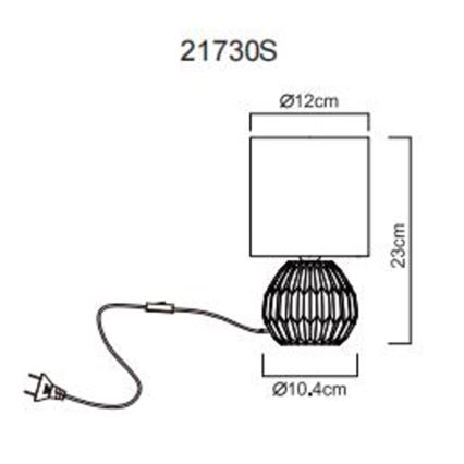 Globo - Настольная лампа 1xE14/40W/230V черный