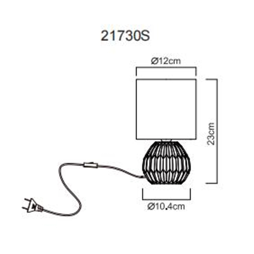 Globo - Настольная лампа 1xE14/40W/230V черный