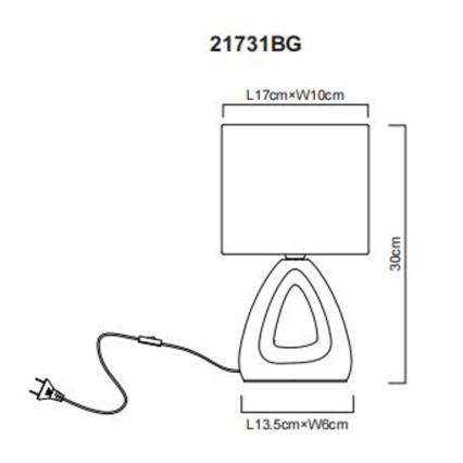 Globo - Настольная лампа 1xE14/40W/230V зеленый