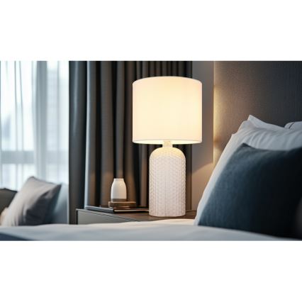 Globo - Настольная лампа 1xE27/60W/230V белый