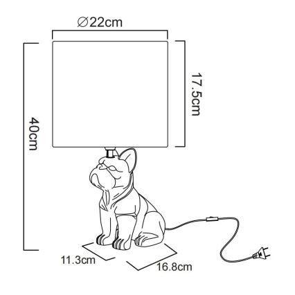 Globo - Настольная лампа 1xE27/60W/230V