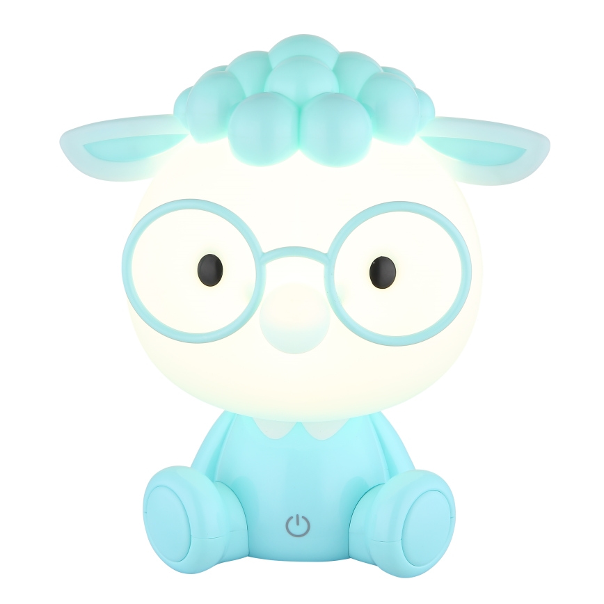 Globo - Світлодіодна регульована за яскравістю дитяча нічна лампа, акумуляторна LED/1W/5V 500 mAh синя