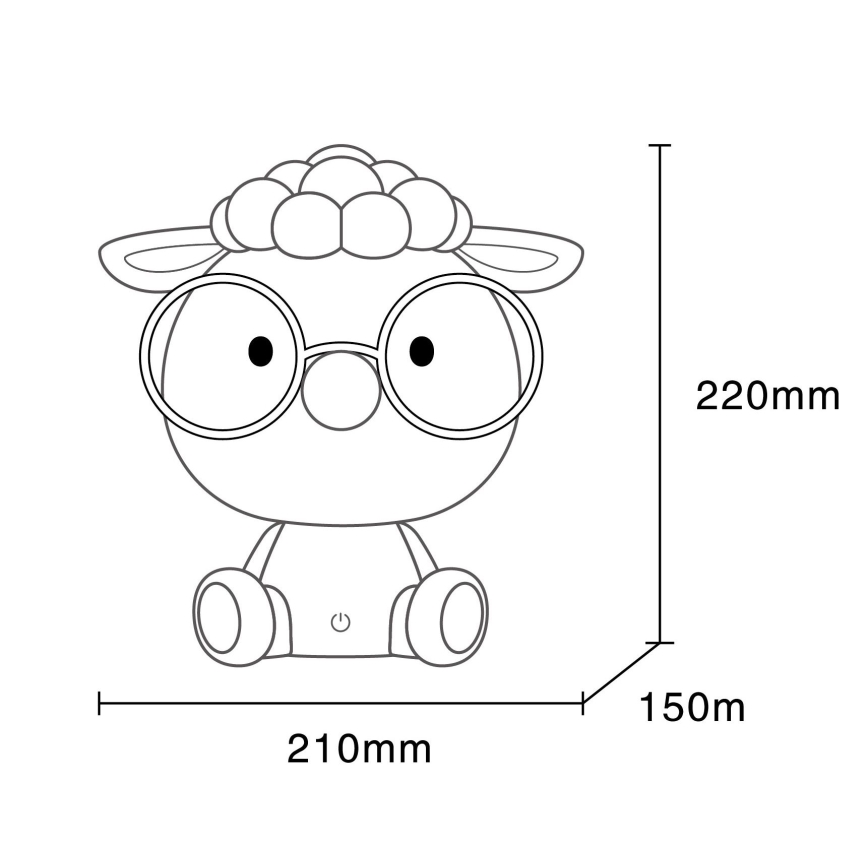 Globo - Світлодіодна регульована за яскравістю дитяча нічна лампа, акумуляторна LED/1W/5V 500 mAh синя