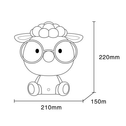 Globo - LED Акумуляторна дитяча нічна лампа з регулюванням яскравості LED/1W/5V 500 mAh рожевий