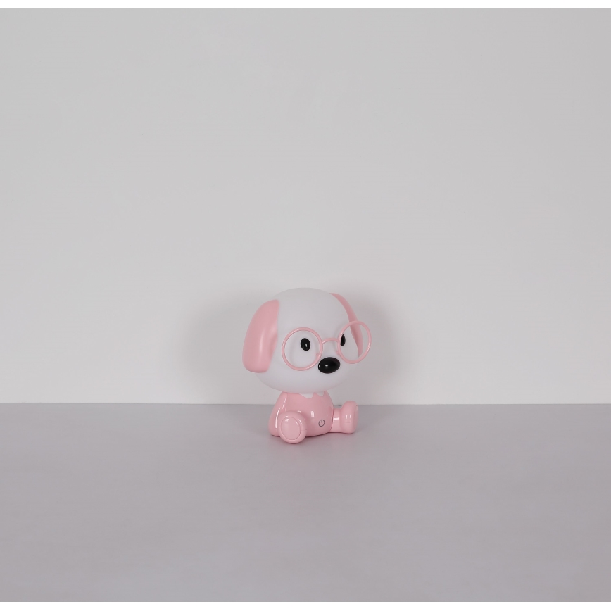 Globo - Світлодіодна регульована за яскравістю дитяча нічна лампа, акумуляторна LED/1W/5V 500 mAh, рожева