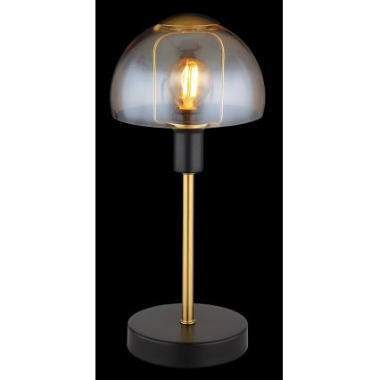 Globo - Настільна сенсорна лампа 1xE14/25W/230V чорний/золотий