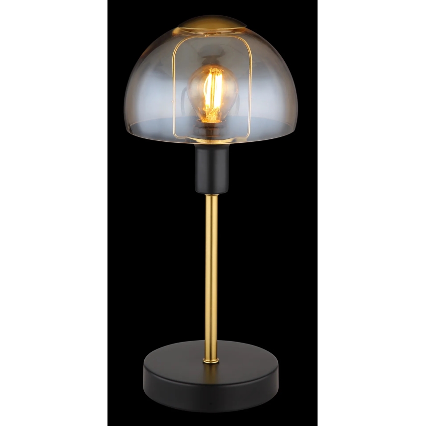 Globo - Настільна сенсорна лампа 1xE14/25W/230V чорний/золотий