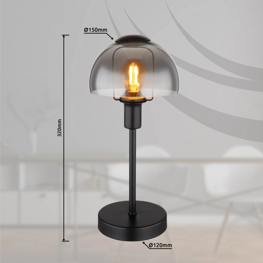 Globo - Настільна сенсорна лампа 1xE14/25W/230V чорний