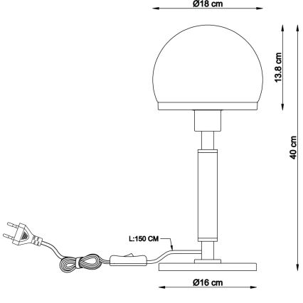 Globo - Настільна лампа 1xE27/40W/230V золотий