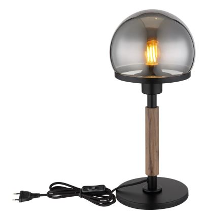 Globo - Настільна лампа 1xE27/40W/230V чорний/коричневий