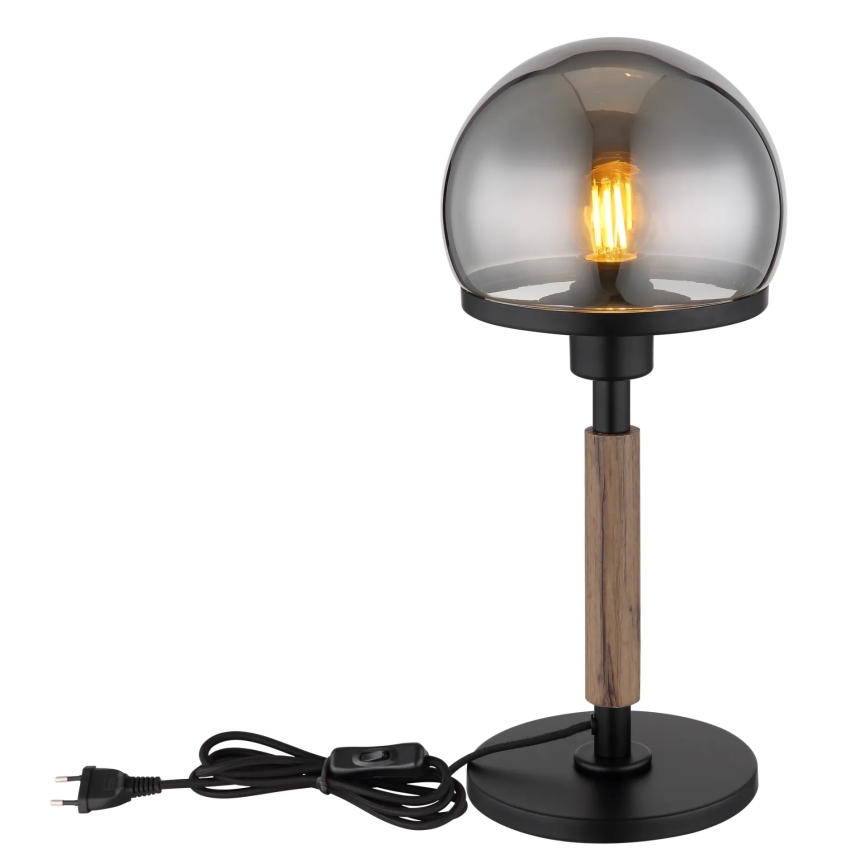 Globo - Настільна лампа 1xE27/40W/230V чорний/коричневий