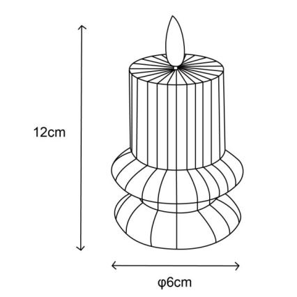 Globo - НАБОР 2х Светодиодная свеча LED/0,06W/3V 1xCR2032 210 mAh