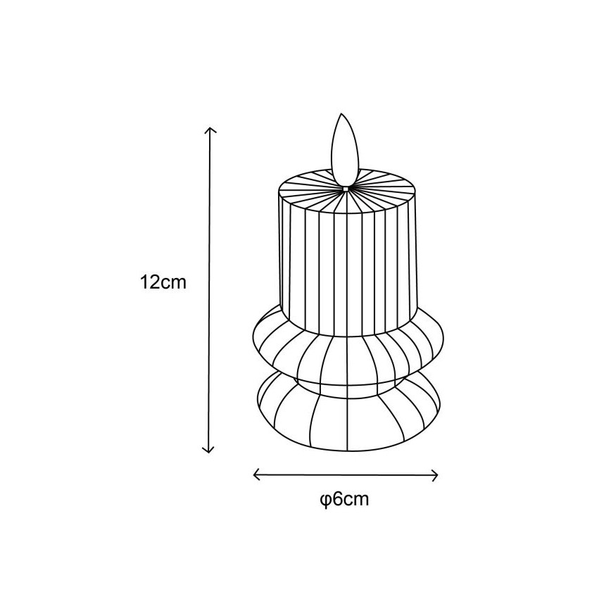Globo - НАБОР 2х Светодиодная свеча LED/0,06W/3V 1xCR2032 210 mAh