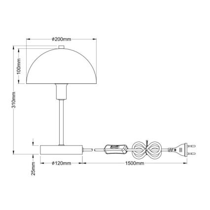 Globo - Настільна лампа 1xE14/40W/230V