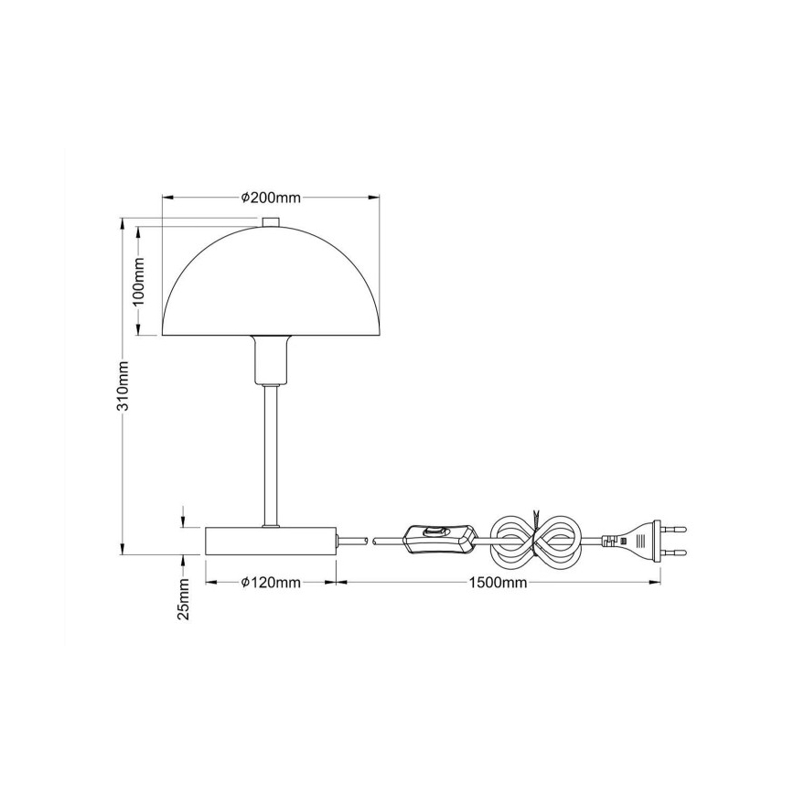 Globo - настільна лампа 1xE14/40W/230V біла