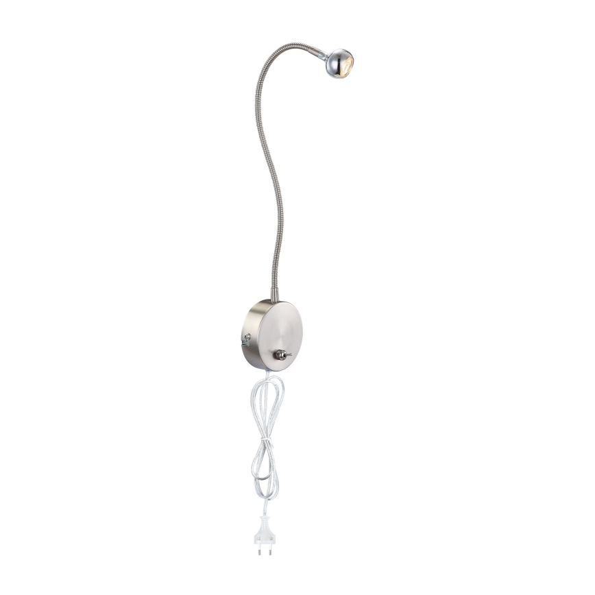 Globo - LED Гнучка лампа LED/3W/230V глянцевий хром