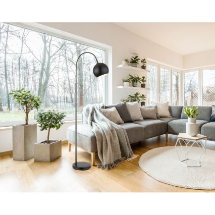 Globo - Торшер 1xE27/60W/230V чорний