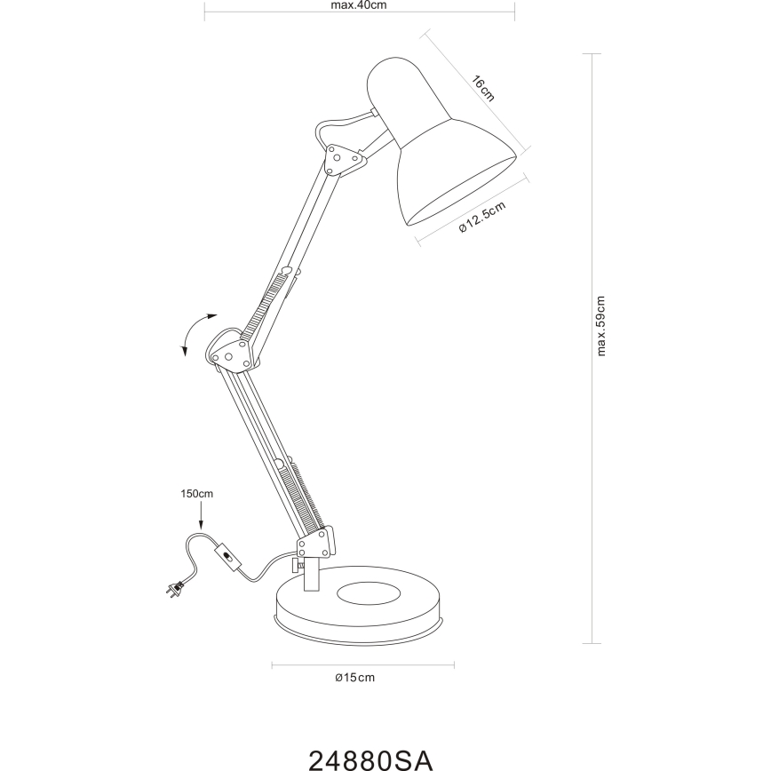 Globo - Настольная лампа 1xE27/40Вт/230В