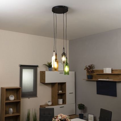 Globo - Підвісна люстра 4xE27/8W/230V