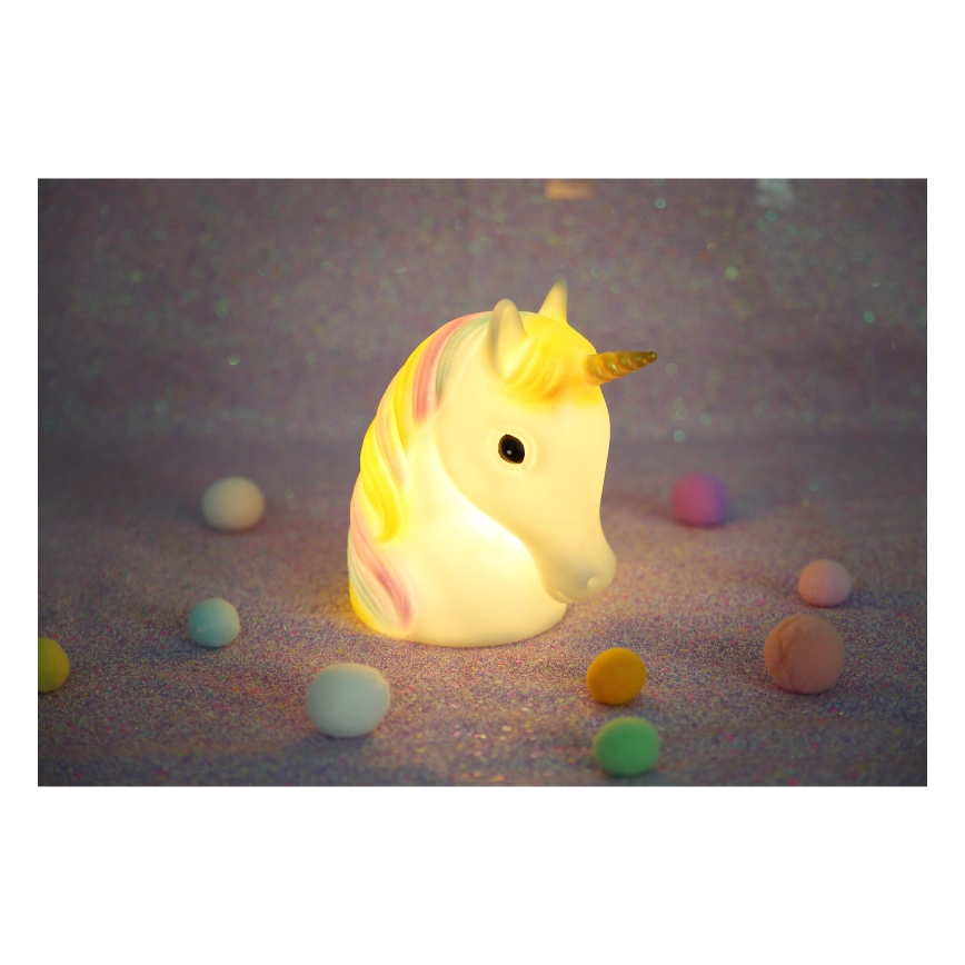 Globo - Светодиодный детский ночник LED/1W/230/4,5V 3xAA единорог