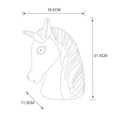 Globo - Светодиодный детский ночник LED/1W/230/4,5V 3xAA единорог