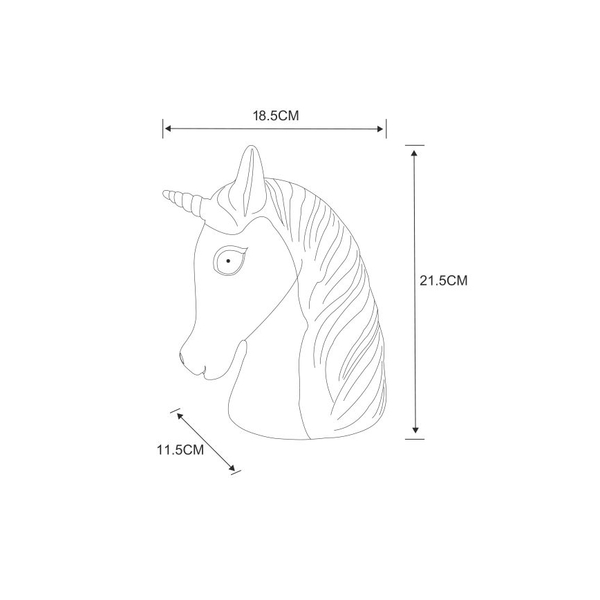 Globo - Светодиодный детский ночник LED/1W/230/4,5V 3xAA единорог