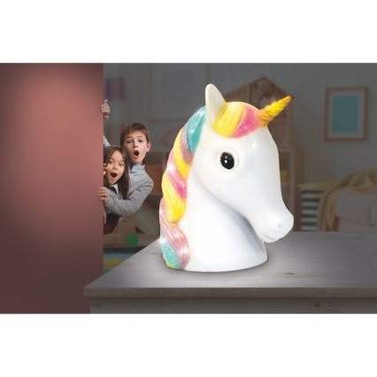 Globo - Светодиодный детский ночник LED/1W/230/4,5V 3xAA единорог