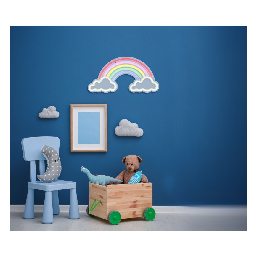 Globo - Світлодіодна неонова настінна декорація LED/3W/USB веселка