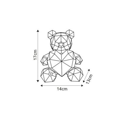 Globo - Светодиодный регулируемый по яркости настольный декоративный светильник с аккумулятором LED/3W/5V 1200 мАч медведь