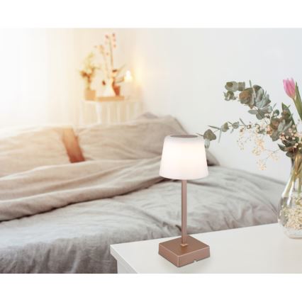 Globo - Светодиодная сенсорная настольная лампа с регулировкой яркости LED/2W/5V 3000/4500/6500K 800 мАч бежевый