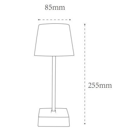 Globo - Светодиодная сенсорная настольная лампа с регулированием яркости LED/2W/5V 3000/4500/6500K 800 mAh черный