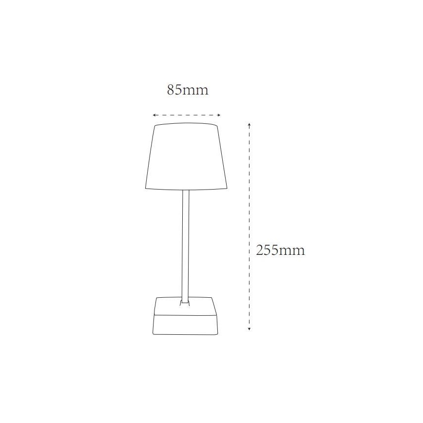 Globo - Светодиодная сенсорная настольная лампа с регулированием яркости LED/2W/5V 3000/4500/6500K 800 mAh черный