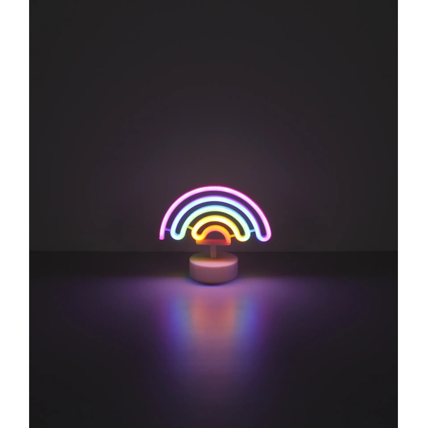 Globo - Светодиодное неоновое настольное украшение LED/2W/3xAA радуга