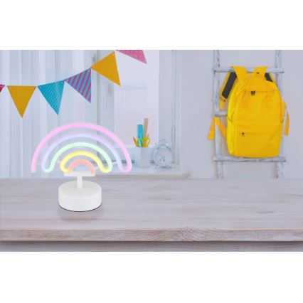 Globo - Светодиодное неоновое настольное украшение LED/2W/3xAA радуга