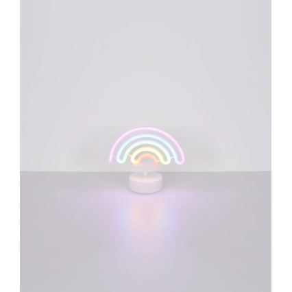 Globo - Светодиодное неоновое настольное украшение LED/2W/3xAA радуга