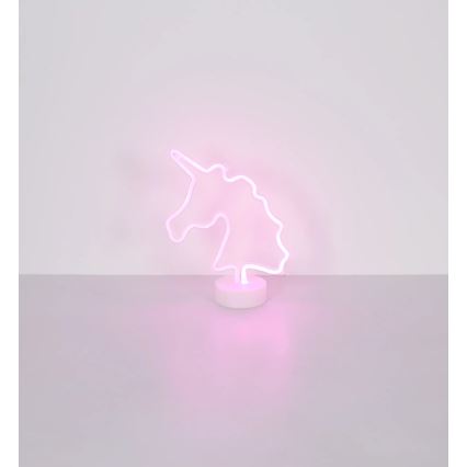 Globo - Светодиодное неоновое настольное украшение LED/2W/3xAA единорог