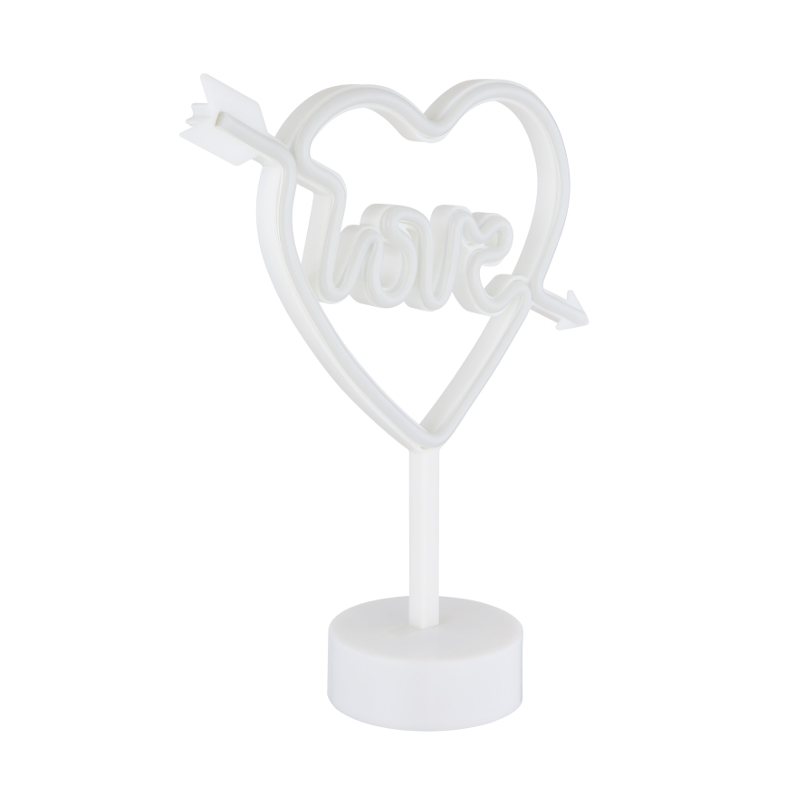 Globo - Світлодіодна неонова настільна декорація LED/2W/3xAA серце