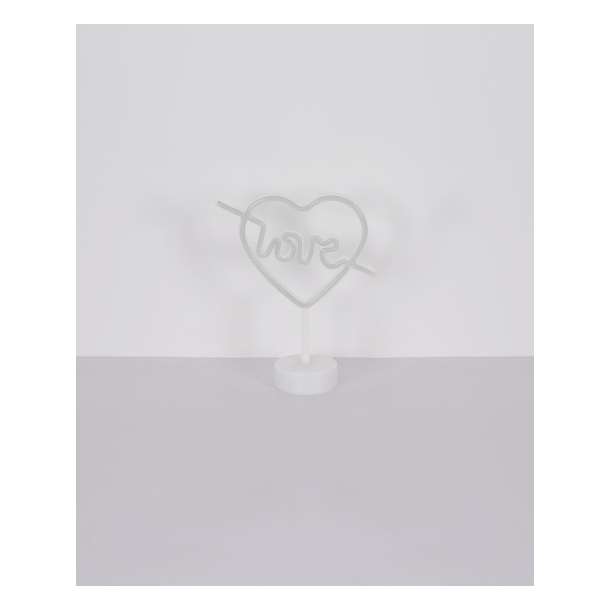 Globo - LED Неонова настільна прикраса LED/2W/3xAA серце