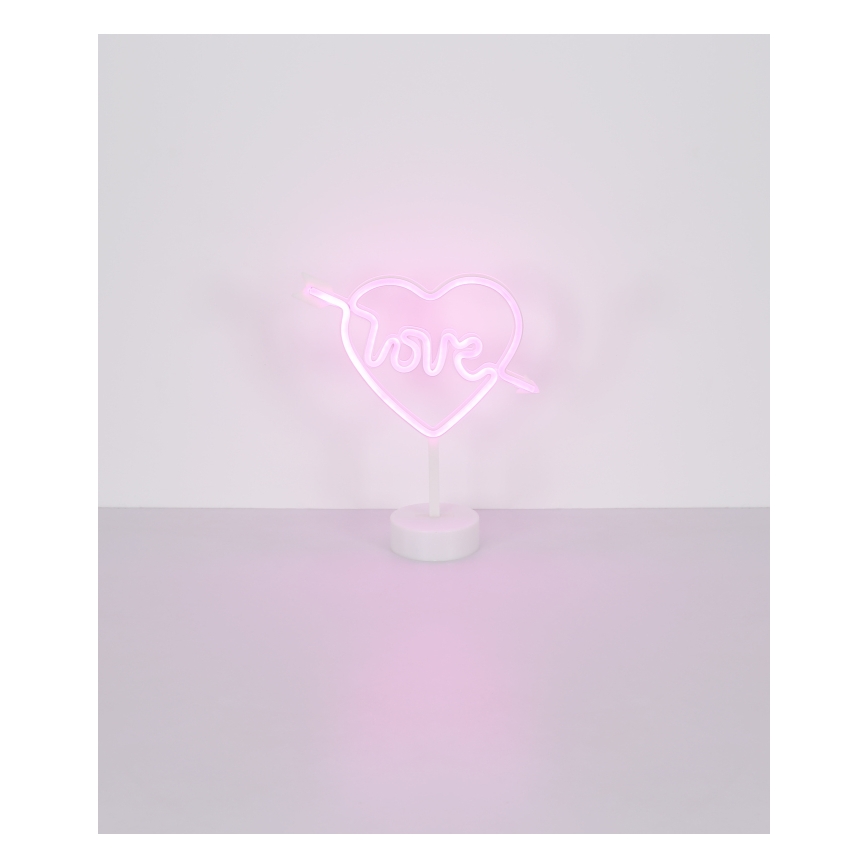 Globo - Светодиодное неоновое настольное украшение LED/2W/3xAA сердце