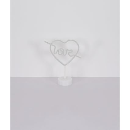 Globo - Светодиодное неоновое настольное украшение LED/2W/3xAA сердце